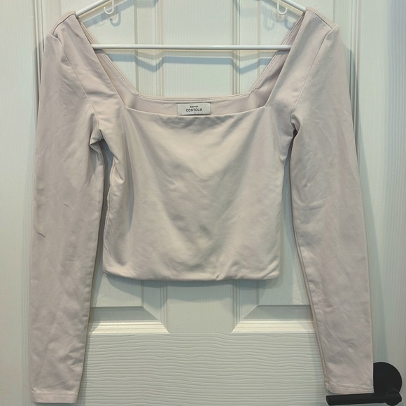Babaton Tops - Babaton Square Neck Long Sleeve Crop Top